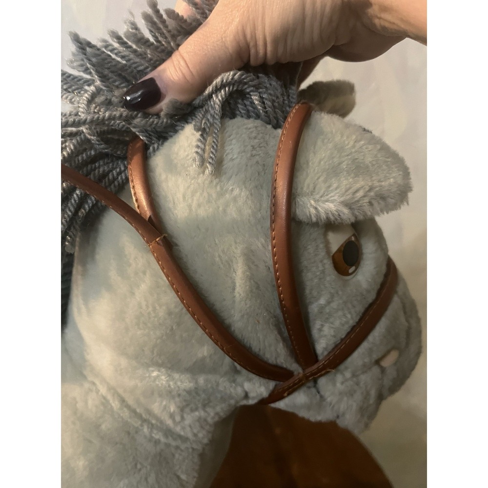 Vintage 1984 Cabbage Patch Kids Pony Plush Gray Show Horse w/Bridle - Picture 2 of 8